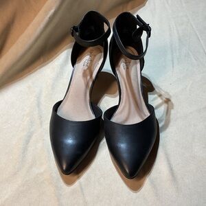 Clarks Black Ankle Strap Heels